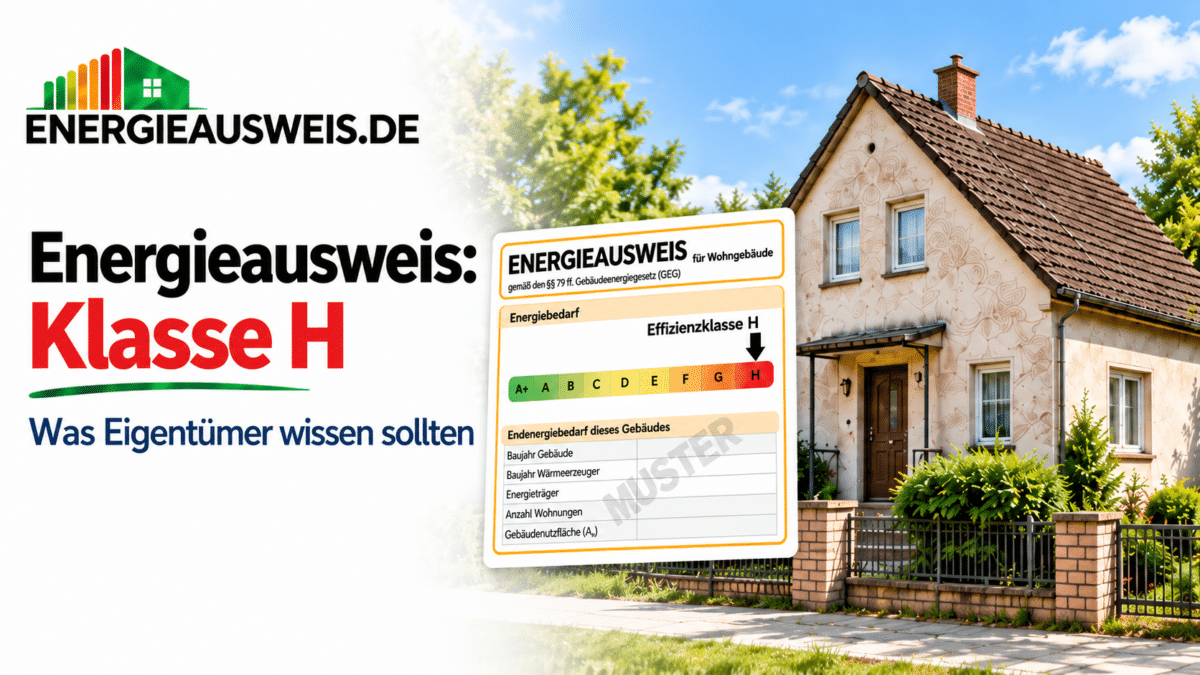 Warum ist mein Energieausweis so schlecht - was Eigentümer bei Effizienzklasse H wissen sollten
