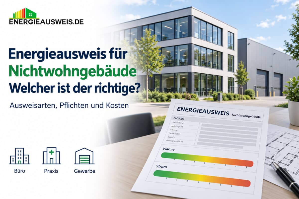 Energieausweis für Nichtwohngebäude: Welcher ist der richtige? Ausweisarten, Pflichten und Kosten