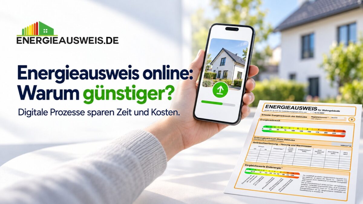 Warum ist ein Energieausweis online günstiger, als ein vor Ort erstellter Energieausweis