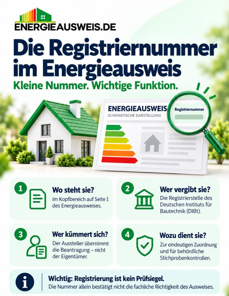 Die Registriernummer im Energieausweis - kleine Nummer, wichtige Funktion.